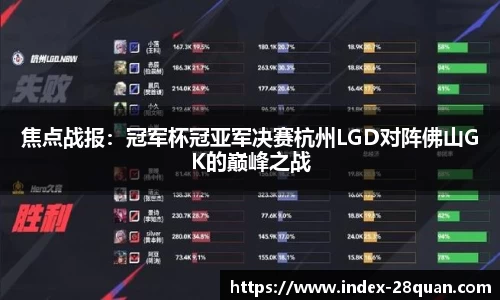 焦点战报：冠军杯冠亚军决赛杭州LGD对阵佛山GK的巅峰之战